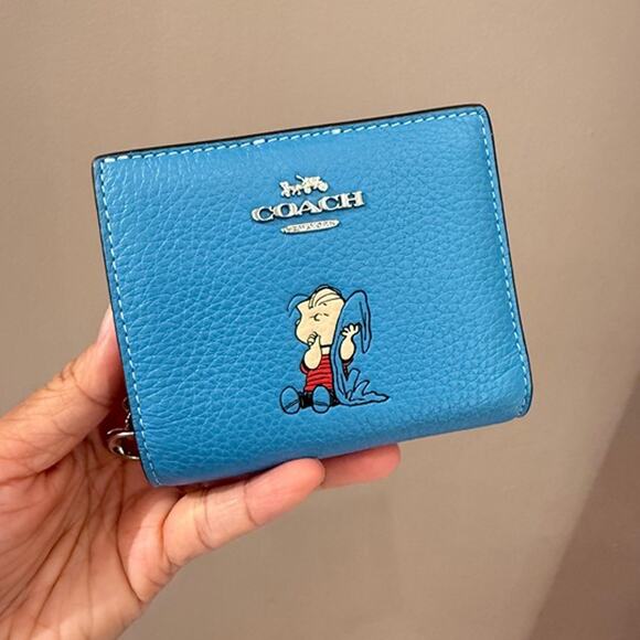 Last 1 ‼️Coach X Peanuts Snap Wallet With Linus CBN91 - Picture 1 of 12